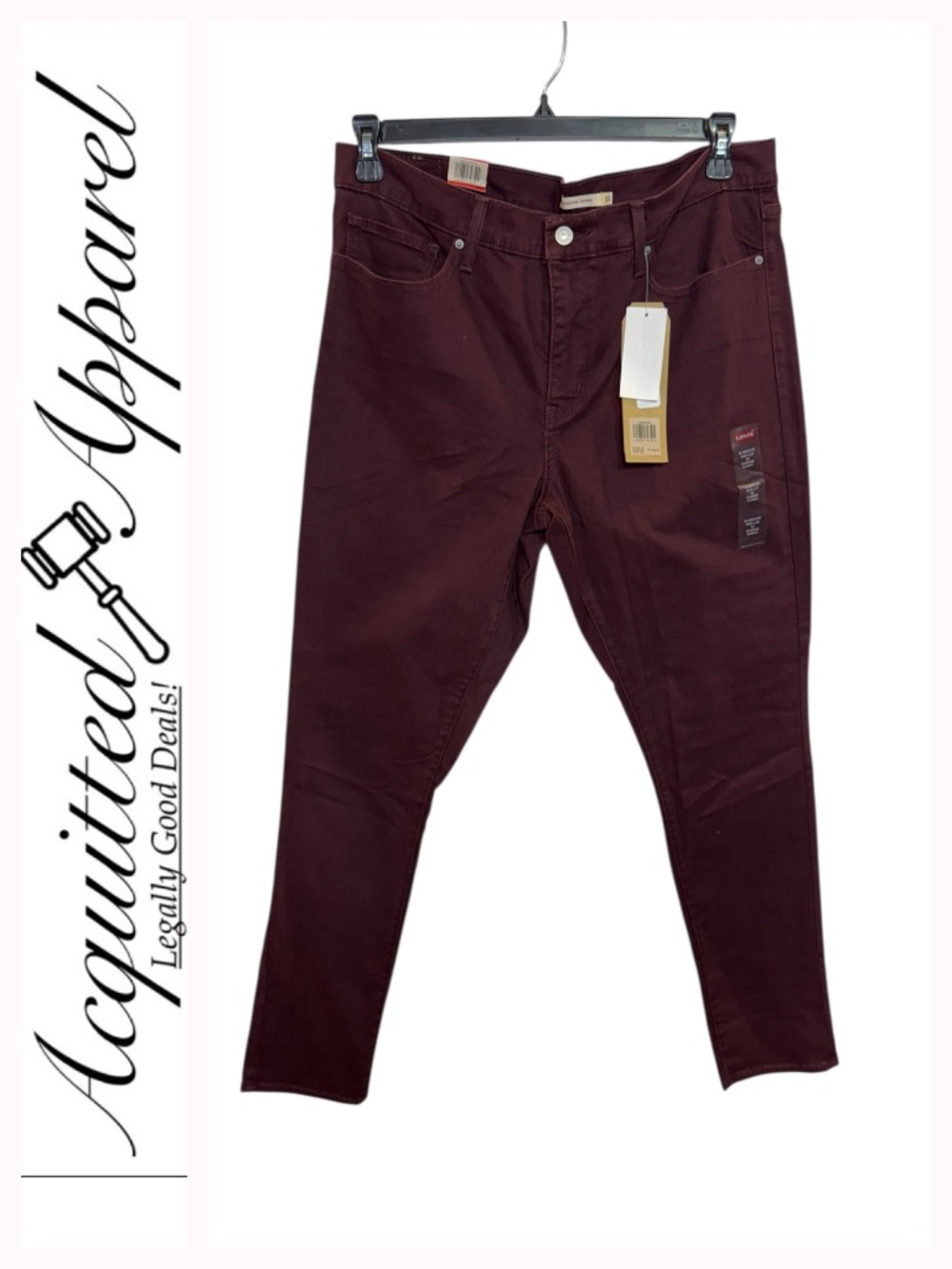 Levi’s 311 Shaping Skinny Burgundy Jeans Stretch Slim Fit 16 Mrdium
